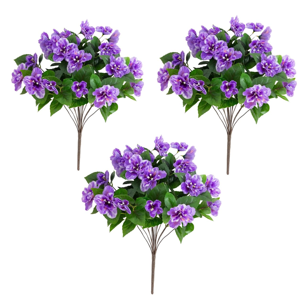 19" UV Resistant Artificial Azalea Bushes, 3ct.
